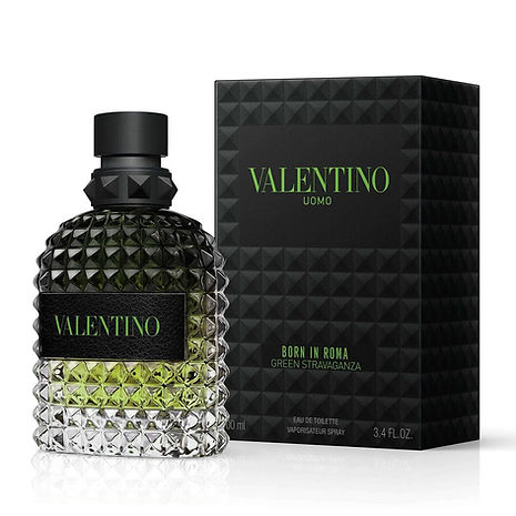 Valentino Uomo Born In Roma Green Stravaganza Eau De Toilette Spray 3.4 oz 100ml