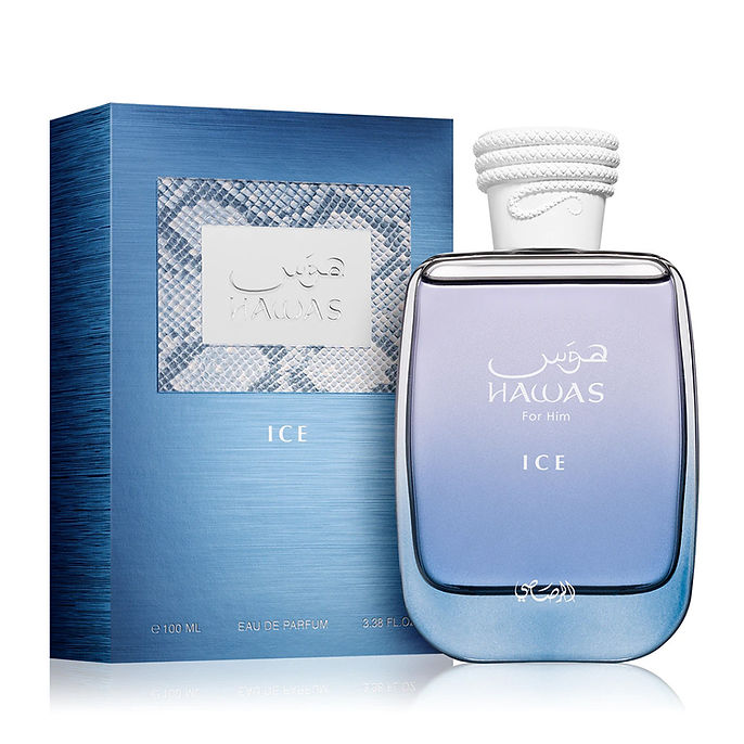 Hawas Ice by Rasasi Eau De Parfum Spray 3.38 oz 100ml
