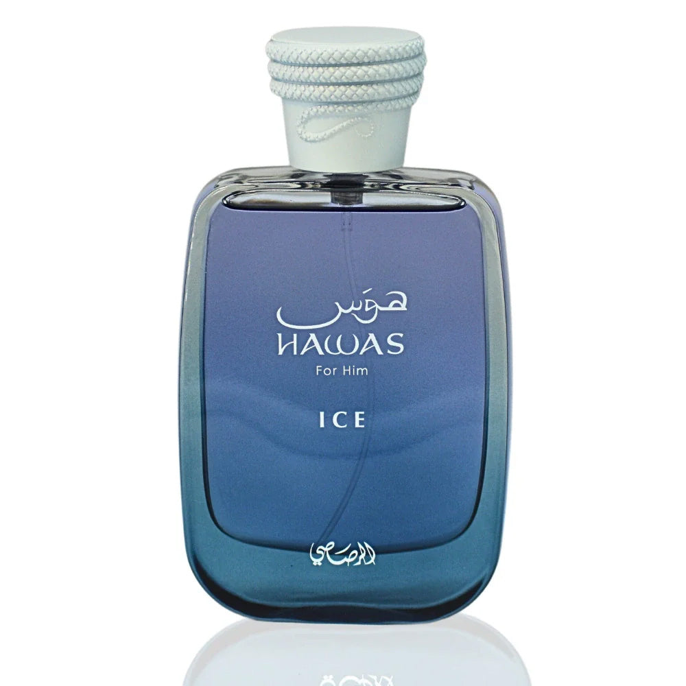 Hawas Ice by Rasasi Eau De Parfum Spray 3.38 oz 100ml