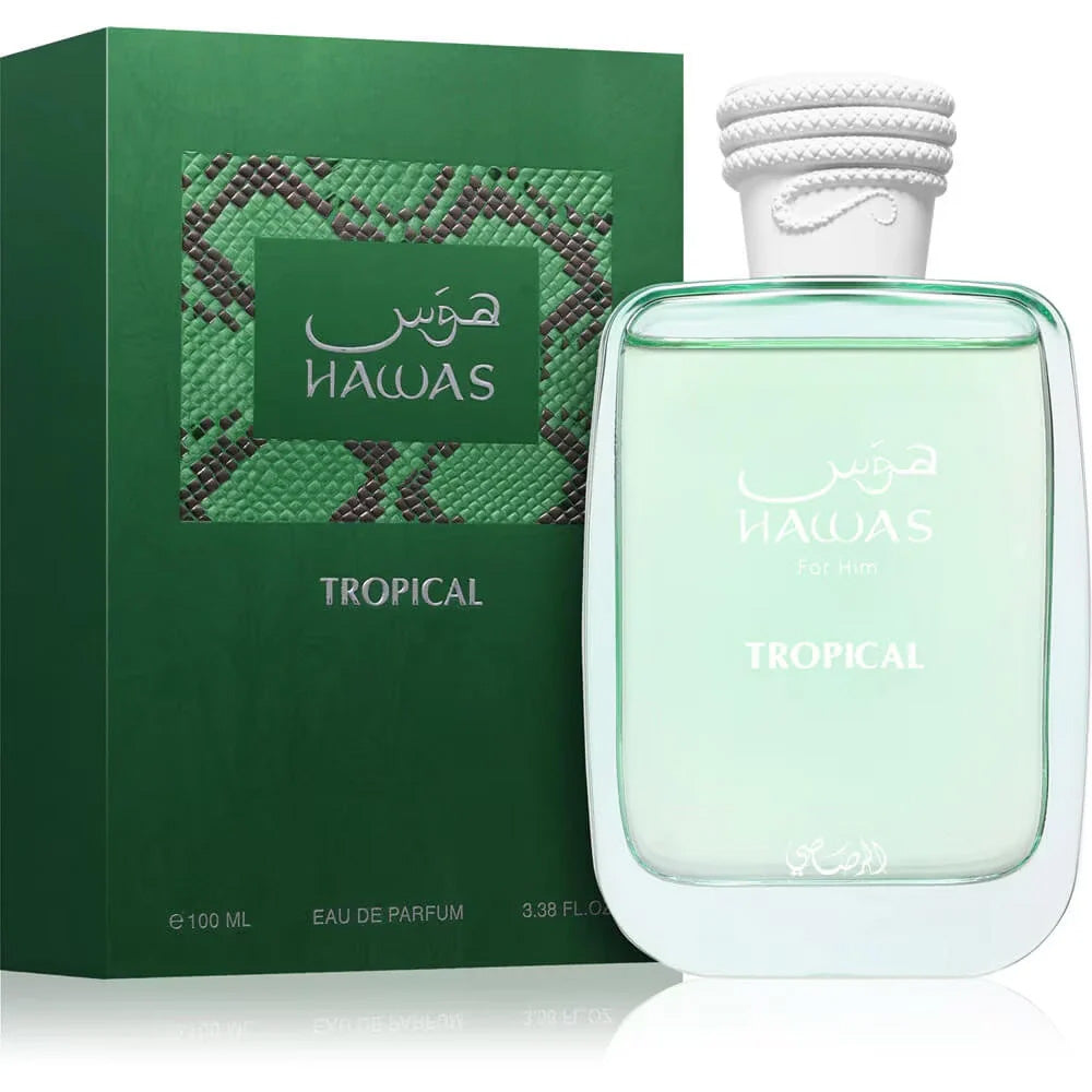 Hawas Tropical For Him by Rasasi Eau De Parfum Spray 3.38 oz 100ml