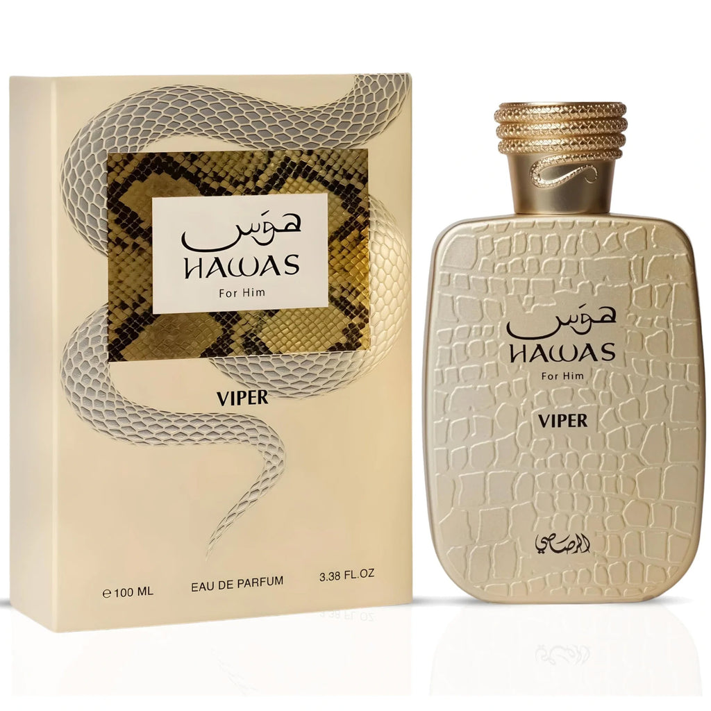 Hawas Viper For Him by Rasasi Eau De Parfum Spray 3.38 oz 100ml