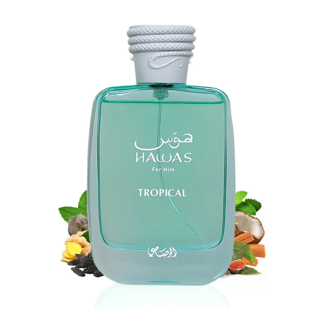 Hawas Tropical For Him by Rasasi Eau De Parfum Spray 3.38 oz 100ml